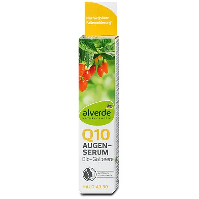 Alverde Q10 Augenserum Bio-Gojibeere (Serum pod oczy z jagodą goji i koenzymem Q10)