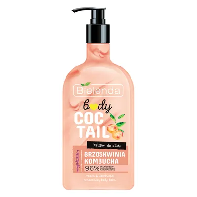 Bielenda Body Coctail, Wygładzający balsam do ciała `Brzoskwinia i kombucha`