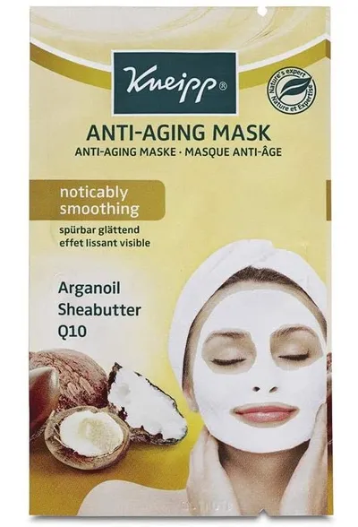 Kneipp Anti-Aging Face Mask - Argan Oil, Shea Butter and Q10 (Maseczka przeciwstarzeniowa  z olejkiem arganowym, masłem shea oraz Q10)