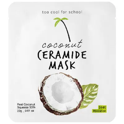 Too Cool For School Coconut Ceramide Mask (Kokosowa maseczka z tkaniny do twarzy)