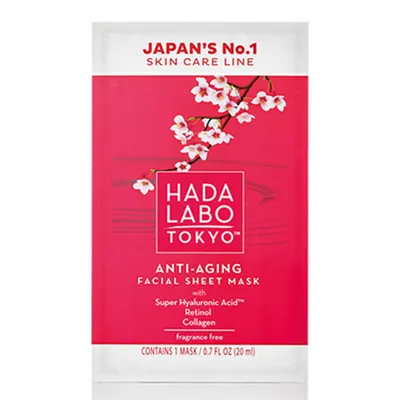 Hada Labo Tokyo Anti-Aging Facial Sheet Mask (Przeciwzmarszczkowa maska nawilżająca na tkaninie)