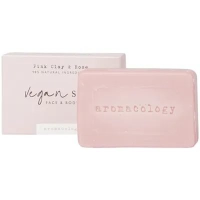 Action Aromacology, Pink Clay & Rose Vegan Soap (Wegańskie mydło w kostce)