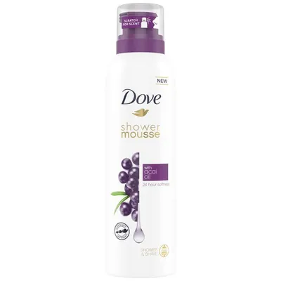 Dove Shower Mousse, Acai Oil Shower Foam (Mus pod prysznic `Olejek acai`)