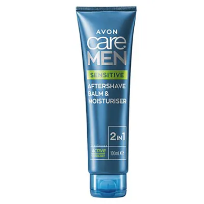 Avon Care Men, Sensitive 2 in 1 After Shave Balm & Moisturiser with Active Technology (2 w 1 Łagodny balsam po goleniu i krem nawilżający z technologią Active)