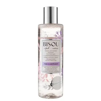 Bisou I Feel... Nature, Micellar Water Rose & Cornflower (Hialuronowy płyn micelarny do twarzy `Hydrolat róży& kwas hialuronowy`)