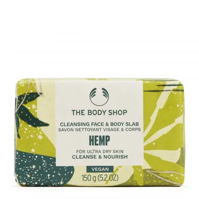 The Body Shop Hemp Cleansing Face & Body Slab (Oczyszczające wegańskie mydło do twarzy i ciała `Konopia siewna`)