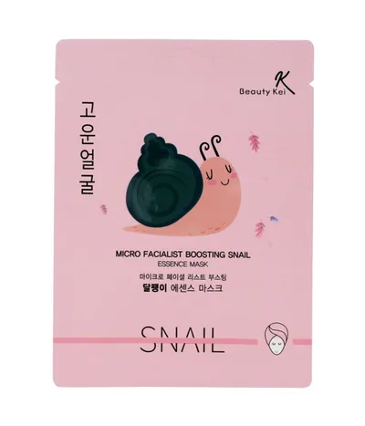 Beauty Kei Micro Facialist Boosting Snail Essence Mask (Nawilżająco-odżywcza maska do twarzy ze śluzem ślimaka)