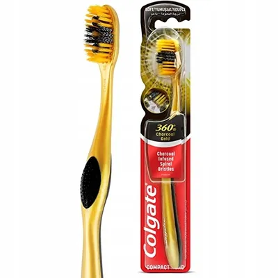 Colgate Charcoal Gold Soft 360 Toothbrush (Węglowa szczoteczka do zębów)