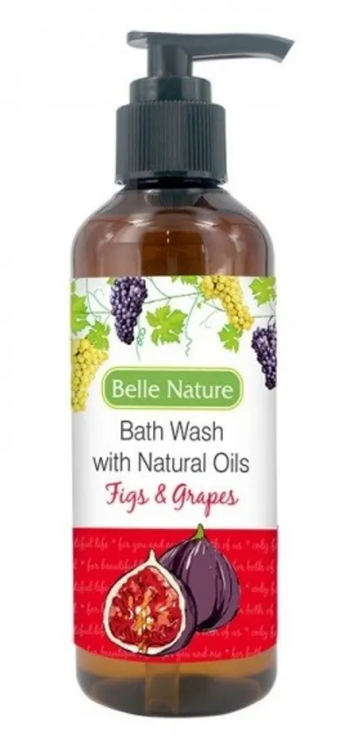 Belle Nature Bath Wash With Natural Oils Figs & Grapes (Żel pod prysznic z naturalnymi olejkami `Figi z winogronami`)