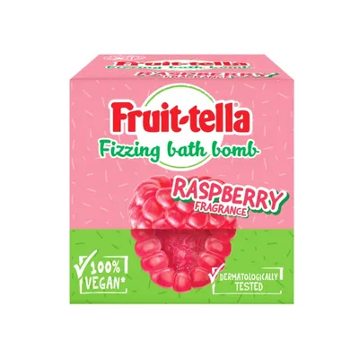 Bubble T Cosmetics Fruit-tella, Raspberry,  Fizzing Bath Bomb (Malina, Kula do kąpieli)