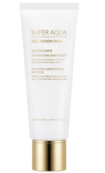 Missha Super Aqua, Cell Renew Snail Sleeping Mask (Maska do twarzy)