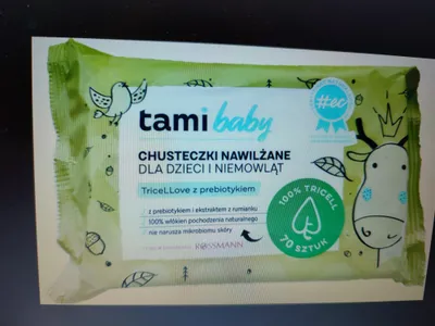 Tami Baby TriceLLove, Chusteczki nawilżane dla dzieci i niemowląt z prebiotykiem i ekstraktem z rumianku