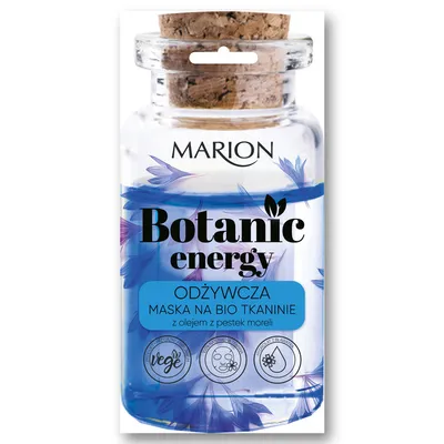 Marion Botanic Energy, Odżywcza maska na bio tkaninie z olejem z pestek moreli
