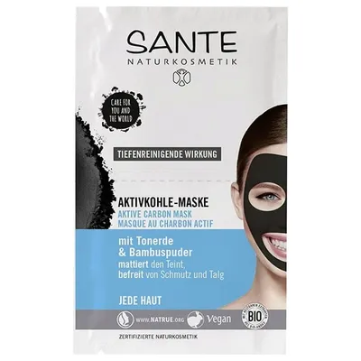 Sante Naturkosmetik Aktivkohle-Maske (Maseczka do twarzy z węglem)