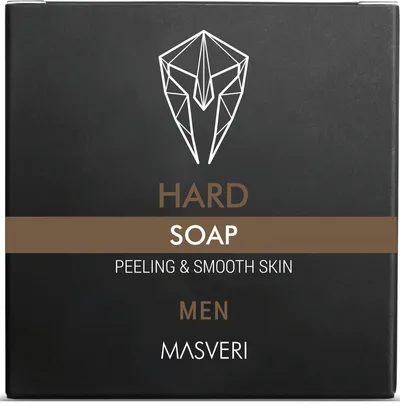 Masveri Hard, Soap Peeling & Smooth Skin (Mydło peeling kawowy w kostce dla mężczyzn)