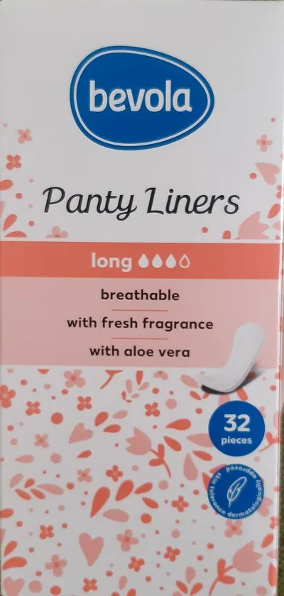 Bevola Pnaty Liners Long Breathable with Fresh Fragrance with Aloe Vera (Długie oddychające wkładki z aloesem)