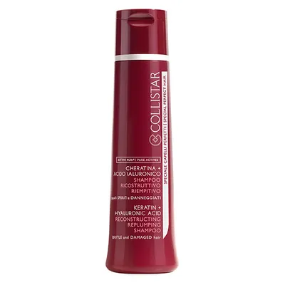 Collistar Special Perfect Hair, Keratin + Hyaluronic Acid, Reconstructing Replumping Shampoo (Szampon do włosów)