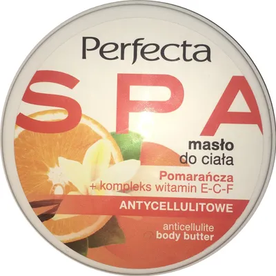 Perfecta Spa, Masło do ciała antycellulitowe `Pomarańcza+ kompleks witamin E-C-F`