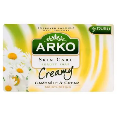 Arko Creamy, Camomile & Moisturizers (Creamy, Mydło w kostce 'Rumianek i krem')