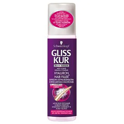 Schwarzkopf Gliss Kur Hyaluron + Hair Filler, Ekspresowa odżywka regeneracyjna