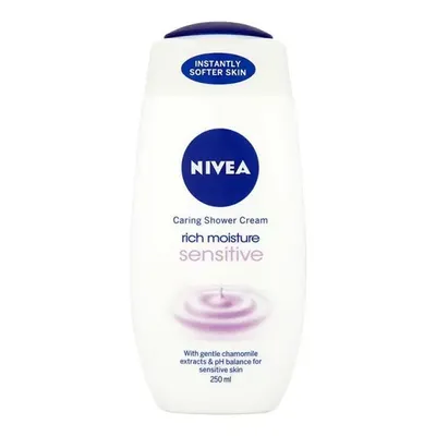 Nivea Rich Moisture Sensitive Caring Shower Cream (Kremowy żel pod prysznic)