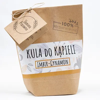Słomiana Pracownia Kula do kąpieli `Imbir - cynamon`
