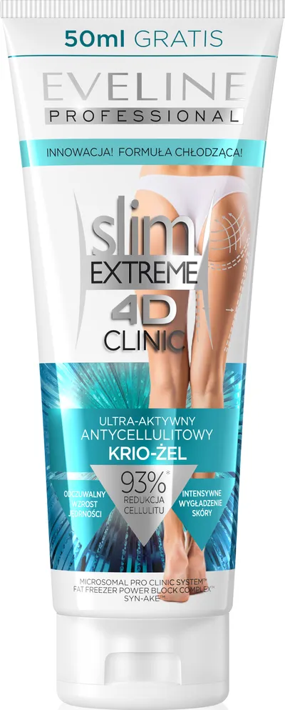Eveline Cosmetics Slim Extreme 4D, Ultra-aktywny antycellulitowy krio-żel