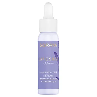 Soraya Lavender Essence, Lawendowe serum wygładzające na twarz, szyję i dekolt