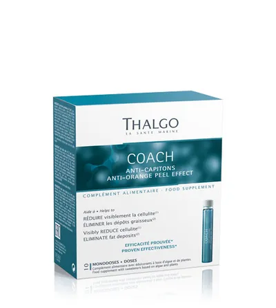 Thalgo Coach Anti-Orange Peel Effect, Ampułki antycellulitowe suplement diety