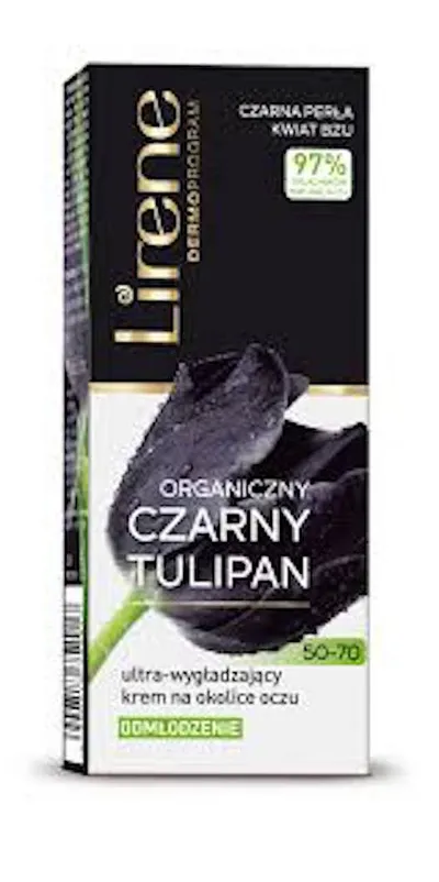 Lirene Dermoprogram Organiczny Czarny Tulipan, Ultra-wygładzający krem na okolice oczu