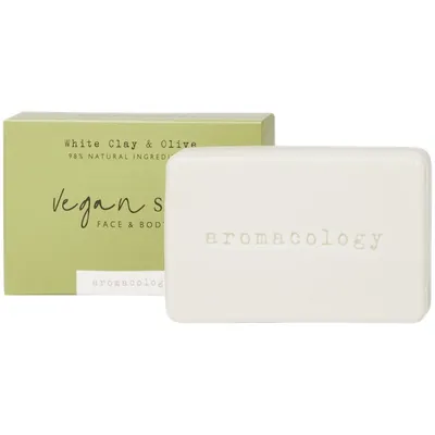 Action Aromacology, White Clay & Olive Face & Body Vegan Soap (Wegańskie mydło w kostce)