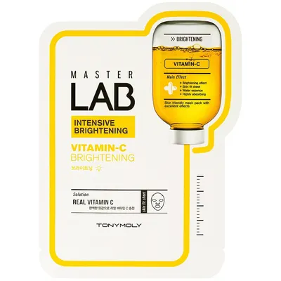 Tony Moly Master Lab, Intensive Brightening Vitamin C (Maska rozświetlająca z witaminą C)