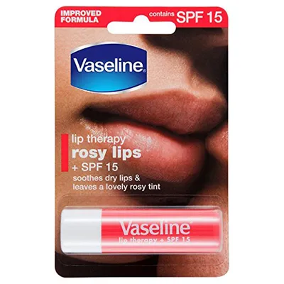 Vaseline Rosy Lips, Lip Therapy+ SPF 15 (Pomadka do ust z filtrem przeciwsłonecznym)