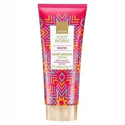 Avon Foot Works, Winter Moisturising Cream (Nawilżający krem do stóp o zapachu pomarańczy i cynamonu)