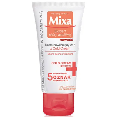 Mixa Cold Cream, Nawilżający krem do twarzy 24h