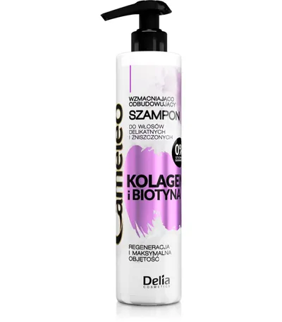 Delia Cameleo, Kolagen i Biotyna, Wzmacniająco-odbudowujący szampon do włosów