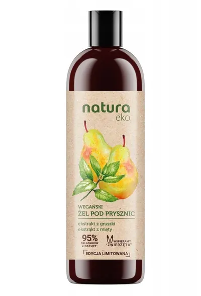 Natura Eko Wegański żel pod prysznic `Ekstrakt z gruszki, ekstrakt z mięty`