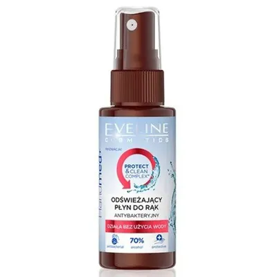 Eveline Cosmetics Handmed +, Odświeżający ochronny płyn do rąk antybakteryjny