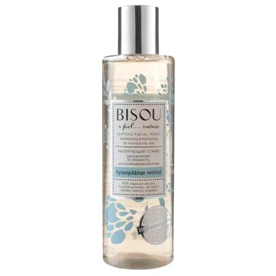 Bisou I Feel... Nature, Mattifying Facial Tonic Hyssop & Blue Retinol (Matujący tonik do twarzy `Nawilżenie i świeżość`)