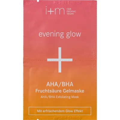 i+m Naturkosmetik Berlin Special Care, Evening Glow AHA/BHA Gel Face Mask (AHA/BHA, Żelowa maseczka z kwasami owocowymi)