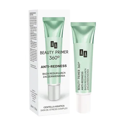 AA Beauty Primer 360, Anti-redness (Baza redukująca zaczerwienienia)