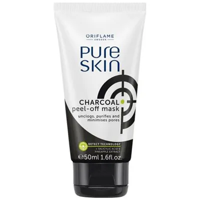 Oriflame Pure Skin, Charcoal Peel-off Mask (Maseczka z węglem aktywnym)