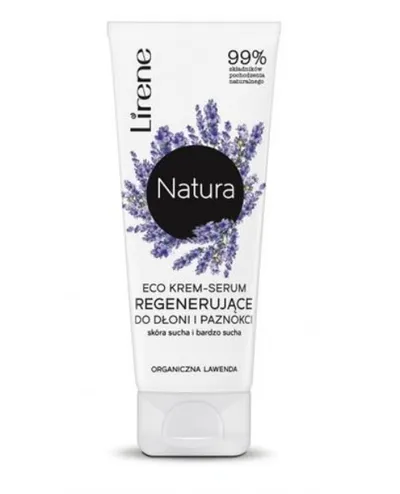 Lirene Dermoprogram Natura, Eco krem - serum regenerujące do dłoni i paznokci `Organiczna Lawenda`