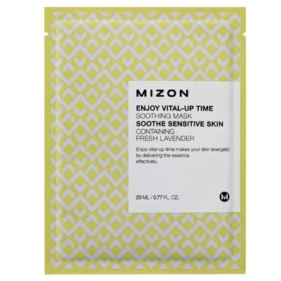 Mizon Enjoy Vital-Up Time, Soothing Mask Fresh Lavender (Maska wygładzająca do twarzy z lawendą)