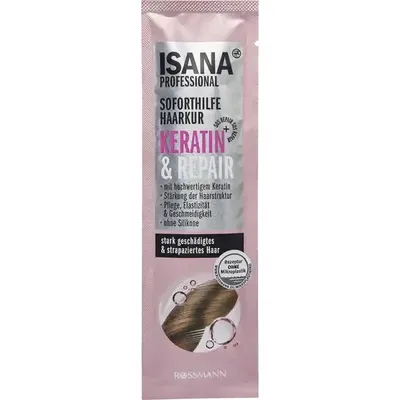 Isana Professional, Soforthilfe Haarkur Keratin & Repair (Kuracja do włosów z keratyną)