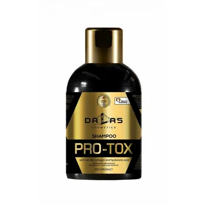 Dalas Cosmetics Pro-Tox, Shampoo with Keratin, Collagen and Hyaluronic Acid (Szampon do włosów cienkich, łamliwych, z rozdwojonymi końcówkami)