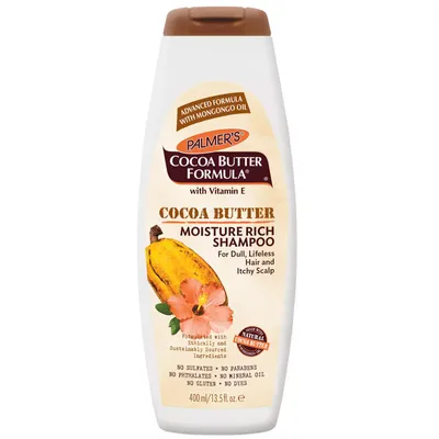 Palmer's Cocoa Butter Formula, Moisture Rich Shampoo, Advanced Formula with Mongongo Oil (Szampon nawilżający na bazie masła kakaowego, zaawansowana formuła z olejem mongongo)