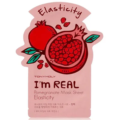 Tony Moly I'm Real, Pomegranate, Mask Sheet Elasticity (Uelastyczniająca maska w płachcie)