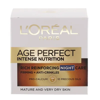 L'Oreal Paris Age Perfect, Intense Nutrition, Rich Reinforcing Night Care (Bogaty krem regenerujacy na noc `Intensywne odżywianie`)