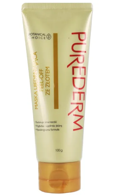 Purederm Botanical Choice, Maska ujędrniająca do twarzy peel-off ze złotem